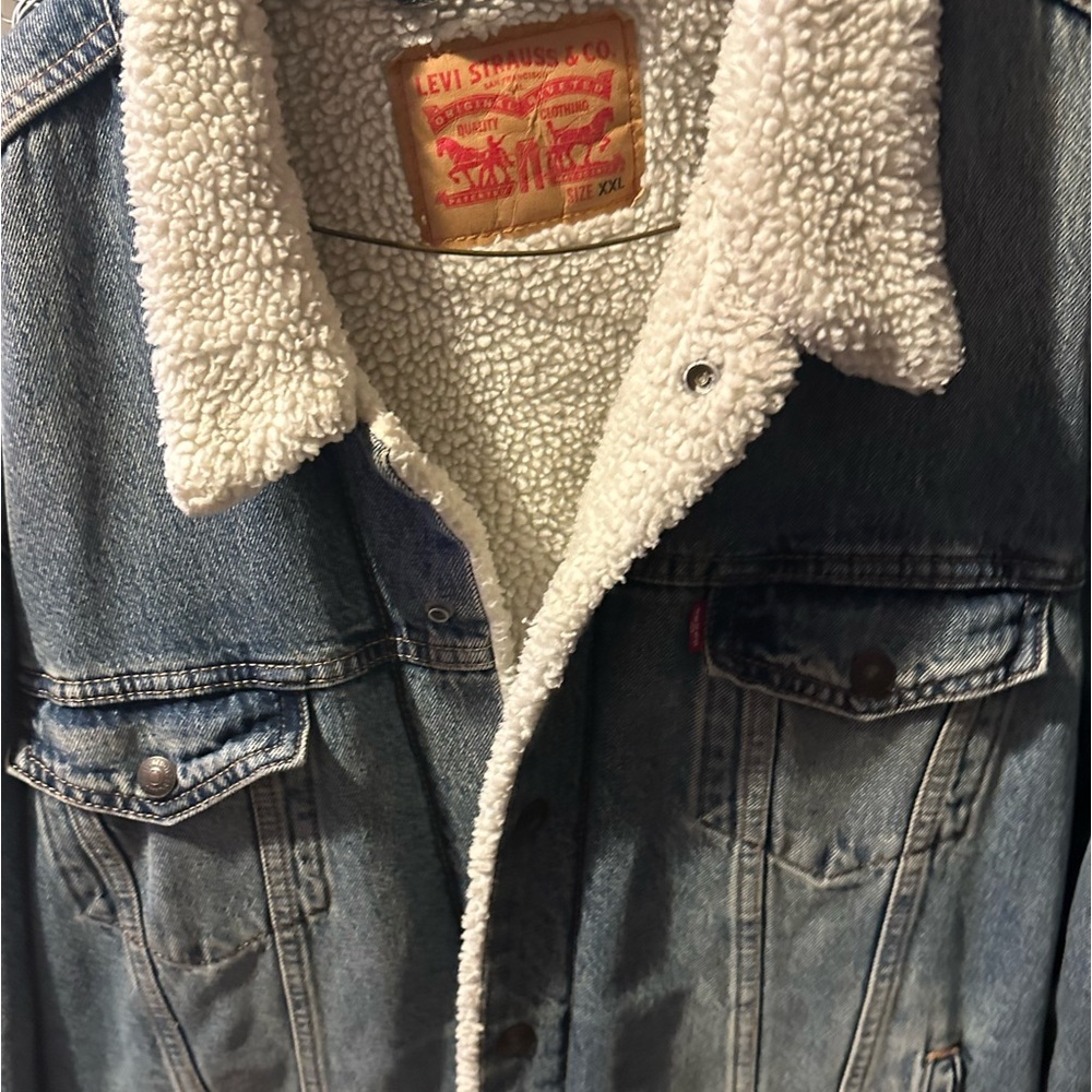 Levi’s fur jeans jacket